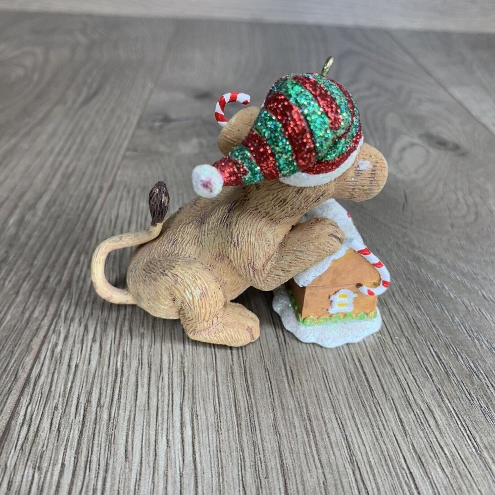 Danbury Mint The Baby Animal Ornaments Lion Cub W/Gingerbread House - Picture 3 of 6